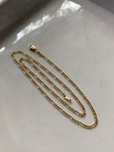 Load image into Gallery viewer, Figaro Vintage 14k Gold Necklace
