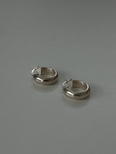 Load image into Gallery viewer, Italian Sterling Silver Mini Hoops
