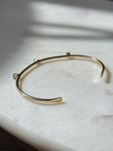 Load image into Gallery viewer, Solid 14k Gold Natural Diamond Cuff Bracelet
