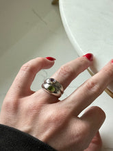 Load image into Gallery viewer, Amethyst &amp; Peridot Sterling &amp; 14k Gold Ring Size 5.5
