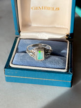 Load image into Gallery viewer, Simulated Opal Sterling Silver Ring Size 8.5
