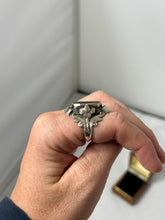 Load image into Gallery viewer, Vintage Black Onyx Sterling Silver Ring Size 6.75
