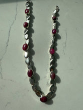 Load image into Gallery viewer, Ruby Cabochon Sterling Silver Necklace
