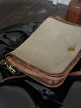 Load image into Gallery viewer, Vintage Coach Twill &amp; Leather Crossbody Purse
