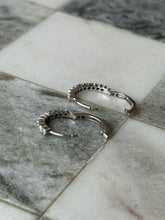 Load image into Gallery viewer, Diamond 14k White Gold Hoop Earrings
