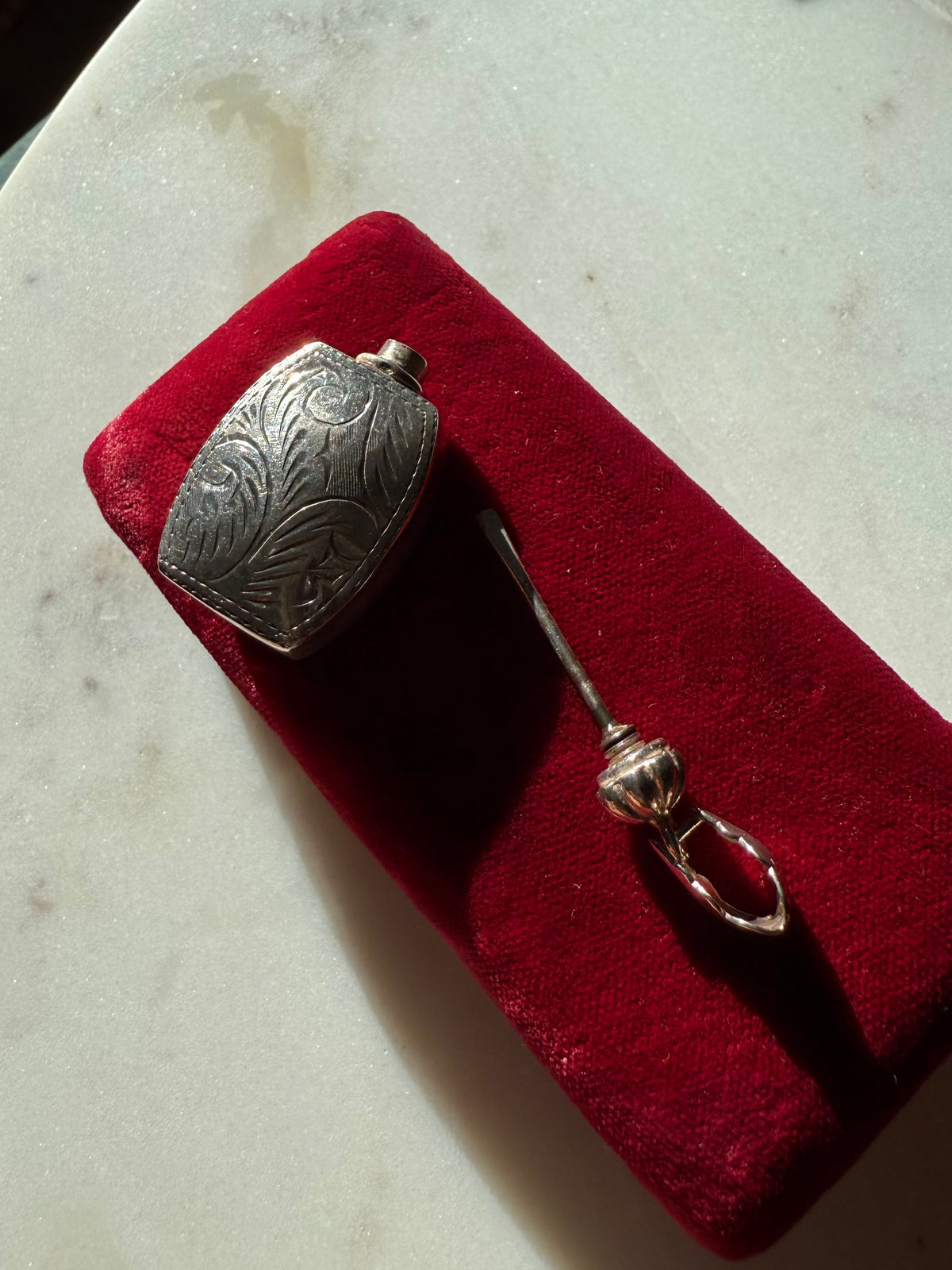 Etched Sterling Silver Pendant