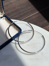 Load image into Gallery viewer, Extra Large Thin Sterling Silver Hoops
