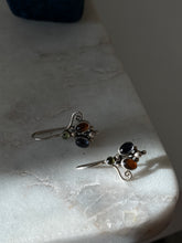 Load image into Gallery viewer, Vintage Sterling Silver Cabochon Earrings
