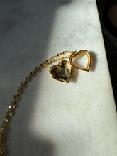 Load image into Gallery viewer, Gold Vermeil Heart Locket Necklace 16”
