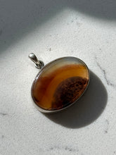 Load image into Gallery viewer, Vintage Artist Signed Sterling Silver Agate Pendant
