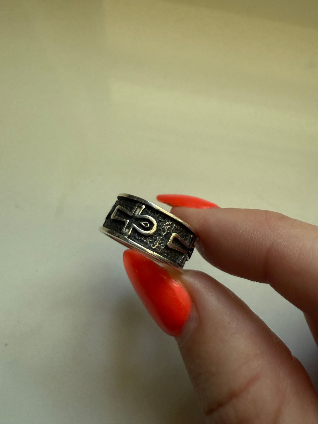 Ankh Sterling Silver Ring