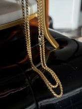 Load image into Gallery viewer, Italian Rounded Box Link Gold Vermeil Chain 26”
