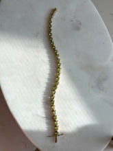 Load image into Gallery viewer, Peridot Gold Vermeil Bracelet 7.75”
