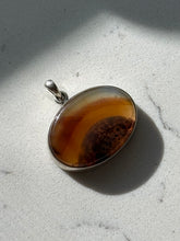 Load image into Gallery viewer, Vintage Artist Signed Sterling Silver Agate Pendant
