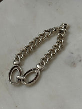 Load image into Gallery viewer, Vintage Sterling Silver Chunky Curb Link Bracelet 7.5”
