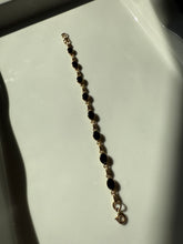 Load image into Gallery viewer, Black Onyx 1/20 12k Gold Fill Bracelet 7.25”
