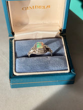 Load image into Gallery viewer, Simulated Opal Sterling Silver Ring Size 8.5
