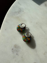 Load image into Gallery viewer, Millefiori Sterling Silver Hoop Earrings

