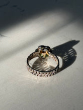 Load image into Gallery viewer, Peridot &amp; Blue Topaz Flower Sterling Silver Ring Size 10
