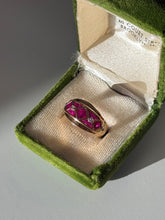 Load image into Gallery viewer, Vintage Solid 14k Gold Ruby &amp; Diamond Ring Size 6.75
