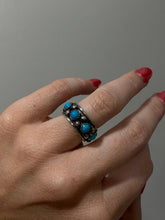 Load image into Gallery viewer, Turquoise Chunky Sterling Silver Cigar Band Ring
