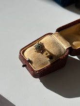 Load image into Gallery viewer, Gold Vermeil Emerald Flower Ring Size 6.75
