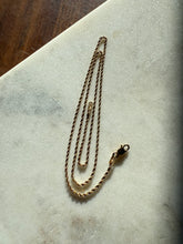 Load image into Gallery viewer, Vintage 14k Yellow Gold Rope Chain 16”
