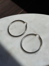 Load image into Gallery viewer, Large Sterling Silver Tubular Hoops
