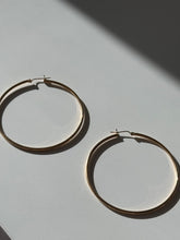 Load image into Gallery viewer, Vintage 14k Yellow Gold Large Hoops 2.25”
