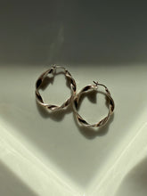 Load image into Gallery viewer, Twisted Sterling Silver Hoops

