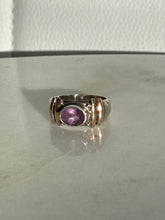 Load image into Gallery viewer, Amethyst Two-Tone Sterling Silver Ring Size 7.5
