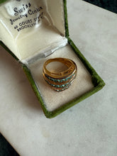 Load image into Gallery viewer, Blue Zircon Gold Vermeil Ring Size 8.25

