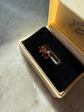 Load image into Gallery viewer, Garnet &amp; Ruby 14k Yellow Gold Push Back Earrings
