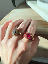Load image into Gallery viewer, Ruby Gold Vermeil Ring Size 10
