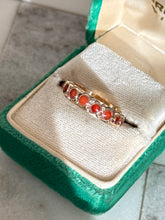 Load image into Gallery viewer, Antique 14k Gold Coral Eternity Band Ring
