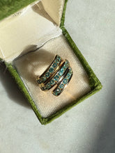 Load image into Gallery viewer, Blue Zircon Gold Vermeil Ring Size 8.25
