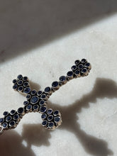 Load image into Gallery viewer, Solid Sterling Silver Tanzanite Cross Pendant
