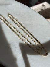 Load image into Gallery viewer, Italian Gold Vermeil Figaro Link Chain 24”
