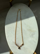 Load image into Gallery viewer, Blue Sapphire Gold Vermeil Necklace 16.25”
