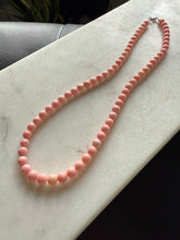 Load image into Gallery viewer, Angel’s Skin Coral Sterling Silver Necklace 18”
