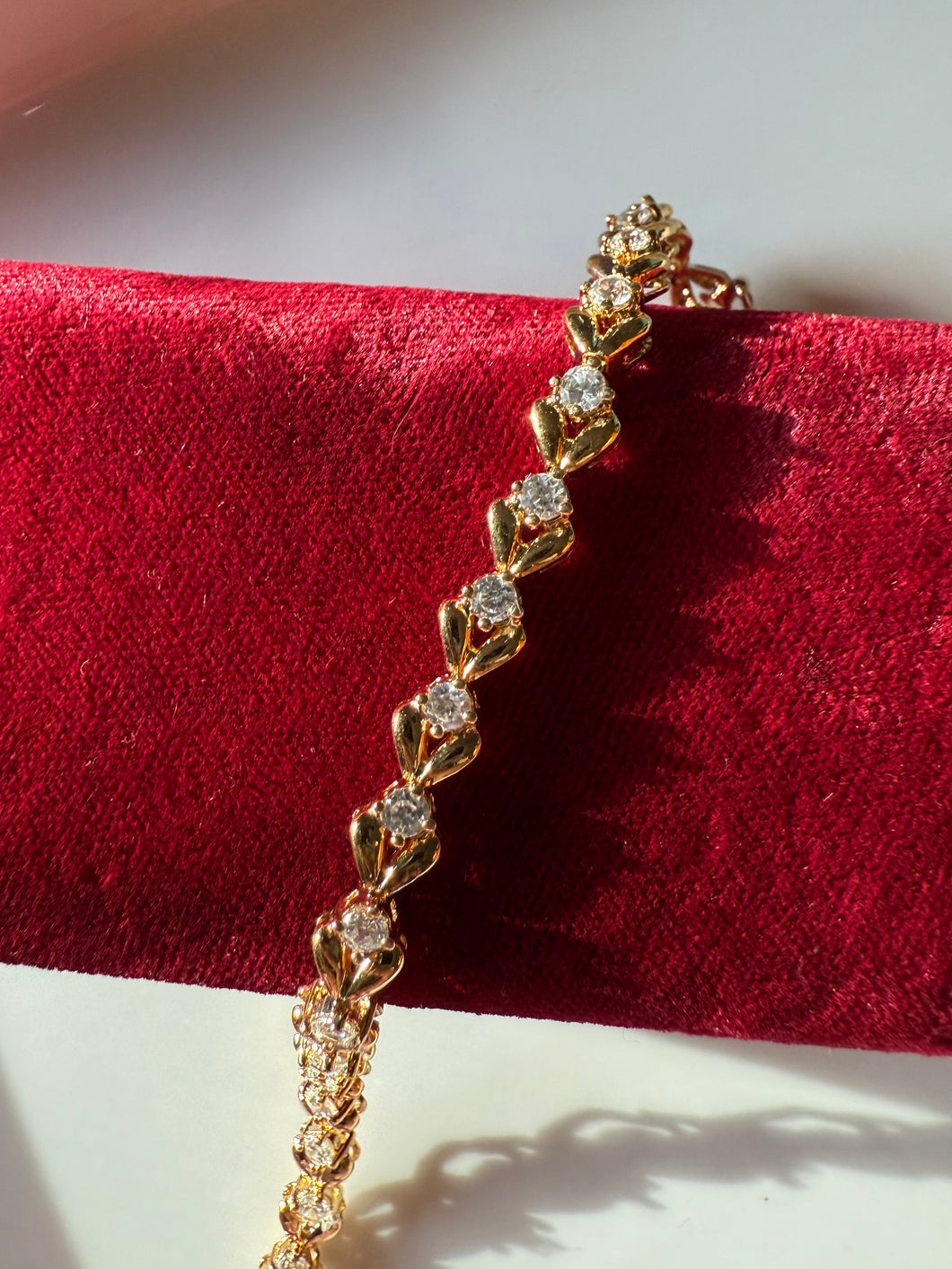 Gold Vermeil CZ Tennis Bracelet 7”