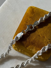 Load image into Gallery viewer, Vintage Italian Sterling Silver Rope Chain 18”

