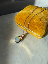 Load image into Gallery viewer, Simulated Opal Sterling Silver Necklace 18”
