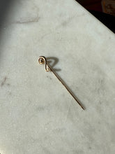 Load image into Gallery viewer, Antique 10k Rosey Gold Pearl Question Mark Stick Pin
