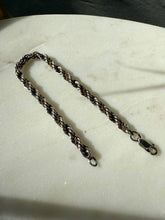 Load image into Gallery viewer, Sterling Silver &amp; 14k Gold Rope Bracelet 7”
