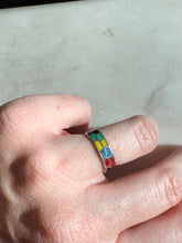 Load image into Gallery viewer, Inlay Sterling Silver Band Size 6.75
