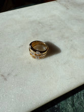 Load image into Gallery viewer, Gold Vermeil Iced Cage Ring Size 6
