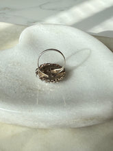 Load image into Gallery viewer, Vintage Carved Sterling Silver Ring Size 5
