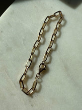 Load image into Gallery viewer, Gold Vermeil Paperclip Link Bracelet 7”
