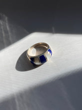 Load image into Gallery viewer, Lapis &amp; Mother of Pearl Sterling Silver Ring
